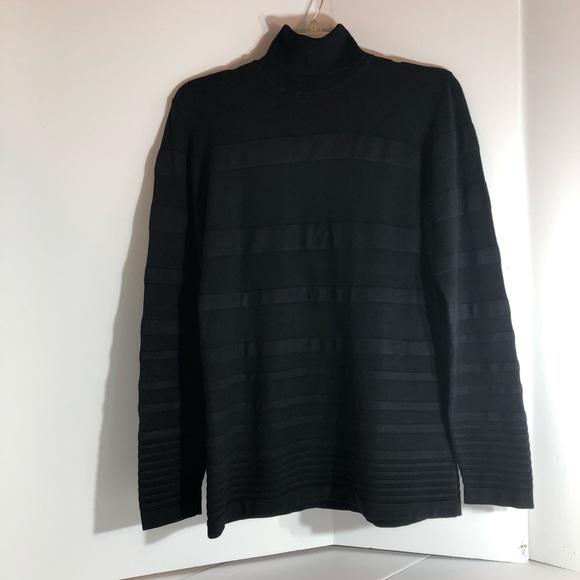 CALVIN KLEIN SIZE M BLACK TURTLE NECK PULL OVER - Picture 4 of 8